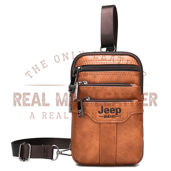 Jeep Bags Jeep Leather Sling Bag Crossbody For Men - Vascara