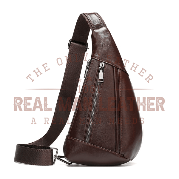 Genuine Leather Sling Bag Real Man Leather