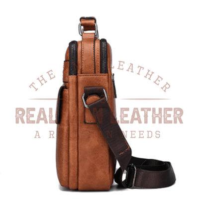 Genuine Leather Crossbody Messenger Bag