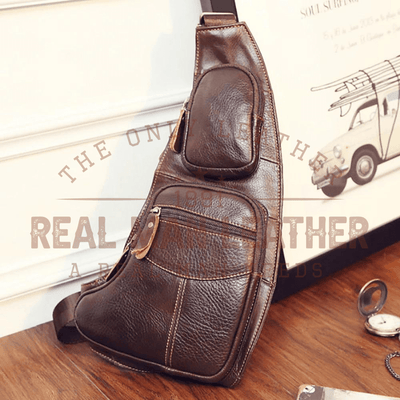 Pirozzi Leather Vintage Sling Chest Bag
