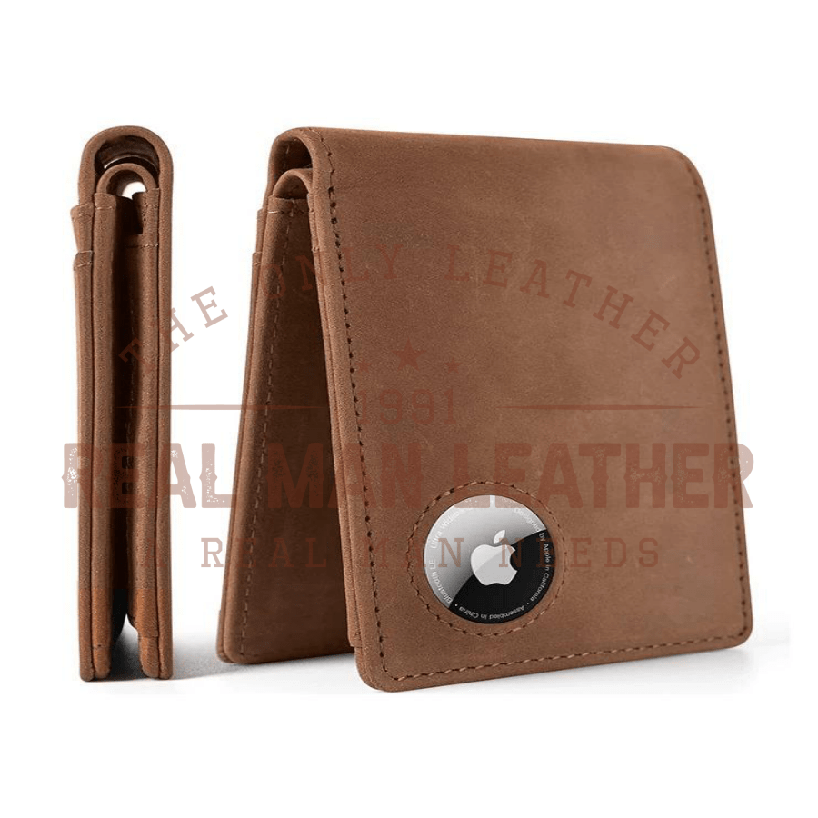 Vincenzo Leather RFID Wallet for Apple AirTag
