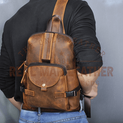Matteo Leather Crossbody Chest Sling Bag