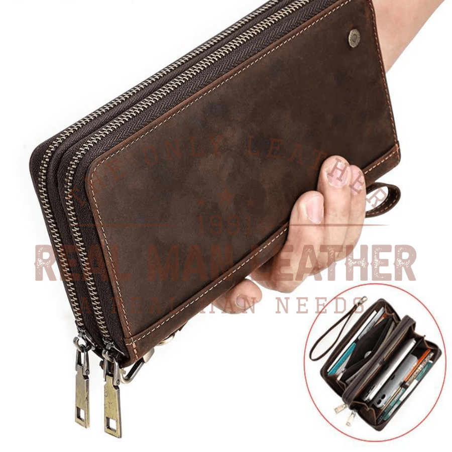 Classic Jeep Purse Leather Men Wallet Professional Zip Purses Men Wallet  Men Purse Clutch Wallet Leather Wallet