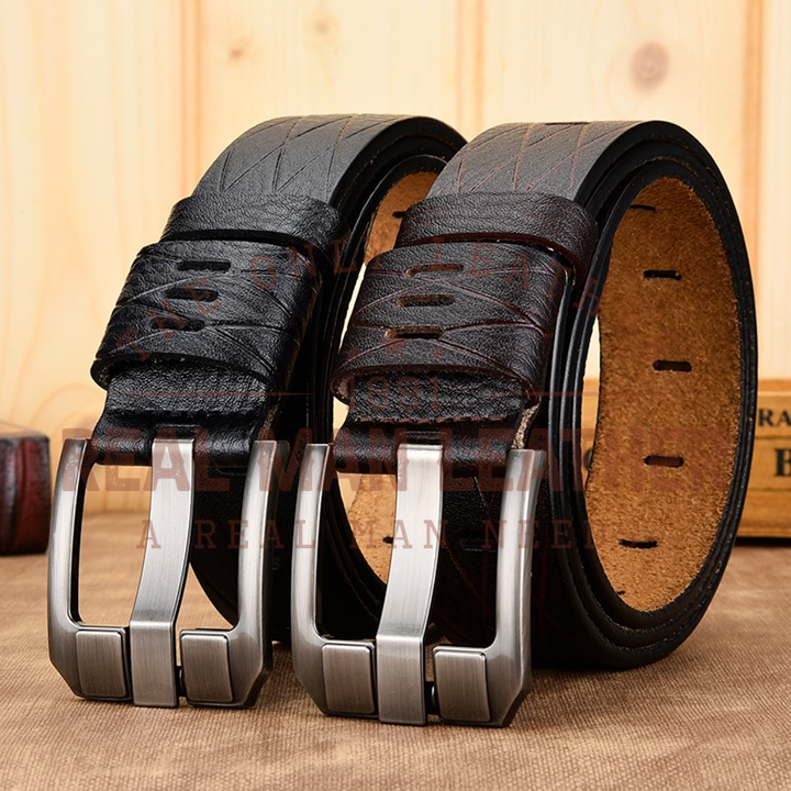 Orfeo Genuine Leather Luxury Pin Buckle Belt