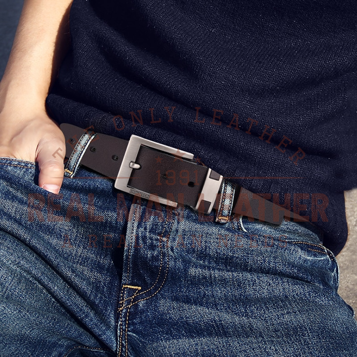 Piero Leather Belt Alloy Buckle