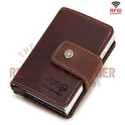 Jeep RFID Leather Bank Card Wallet