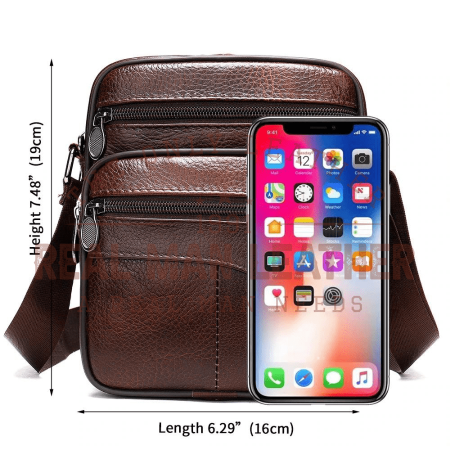 Perrelli Leather Men's Handbag
