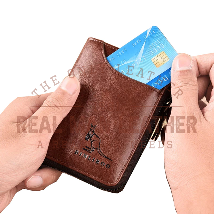 Binliroo Genuine Leather RFID Wallet - Real Man Leather