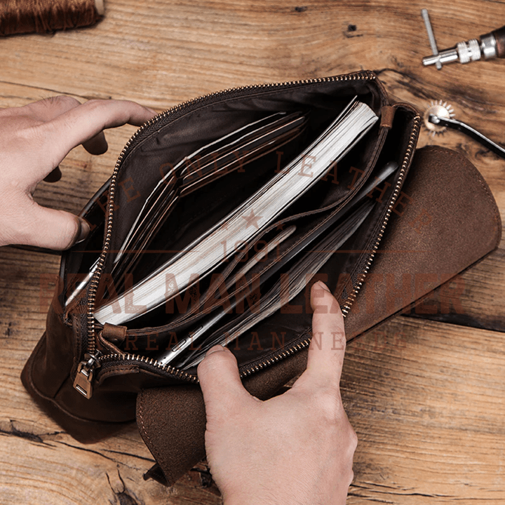 Men's Leather Clutch
