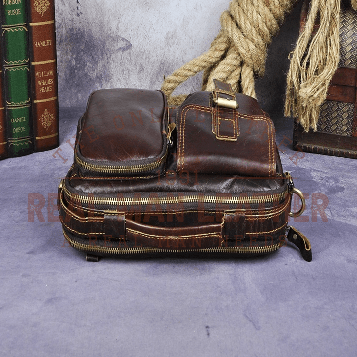 Axelle Leather Messenger Bag