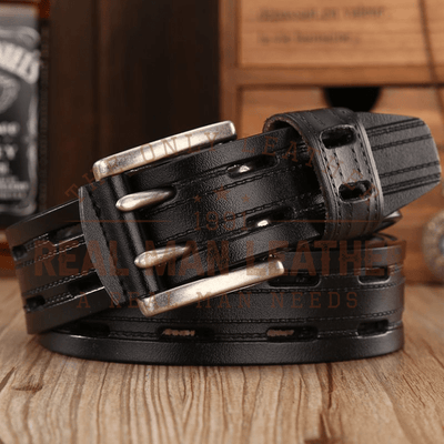 Remo Double Pin Buckle Genuine Leather Belt