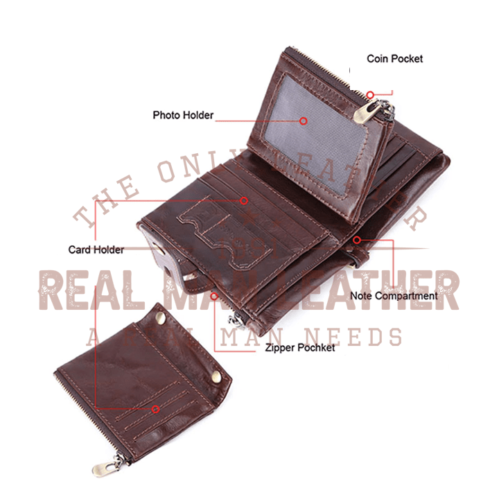 Tommy Genuine Leather Chain RFID Wallet
