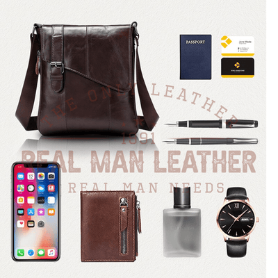 Gaudino Leather Messenger Bag