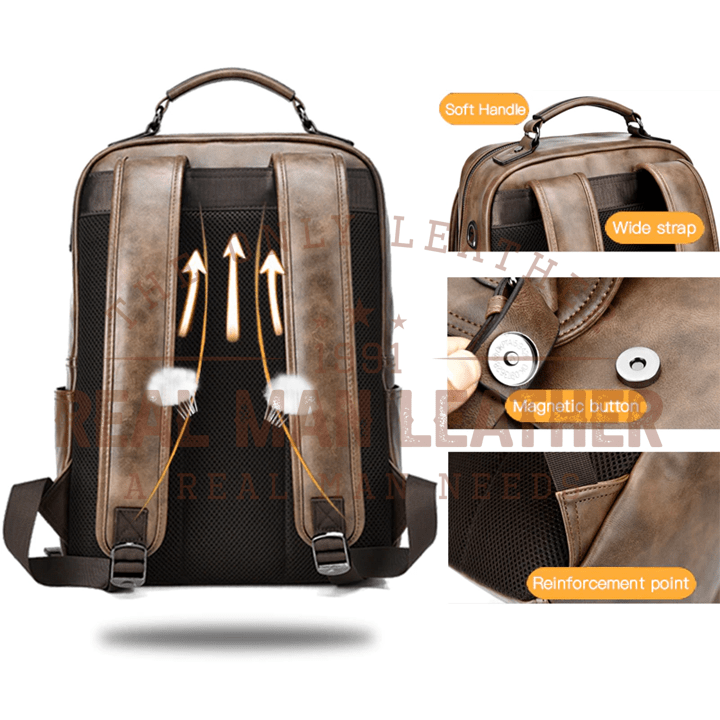Lammert Genuine Leather Backpack