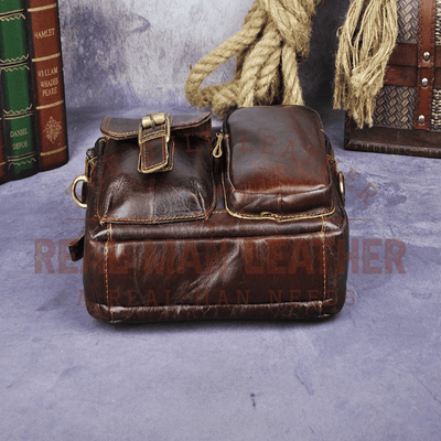 Axelle Leather Messenger Bag