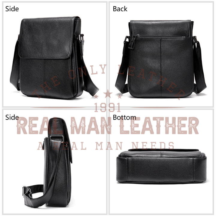 Eusebio Men's Genuine Leather Shoulder Bag