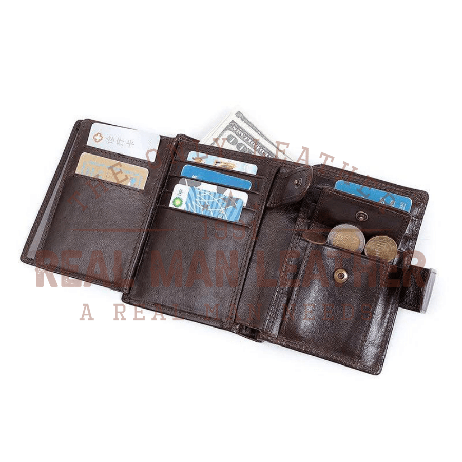 Monaldo Leather Wallet RFID Blocking
