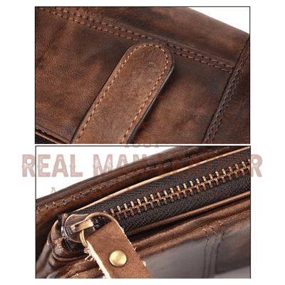 Luufan Vintage Genuine Leather Long Wallet