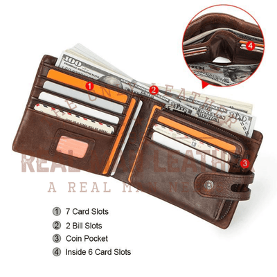 Stefano Leather Clutch Wallet