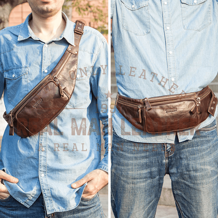 Meissner Leather Men's Fanny Pack