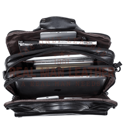 Scarpone Leather Travel Briefcase Bag