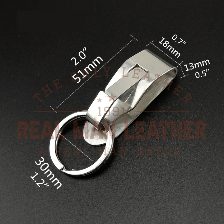 Stainless Steel Clip-on Belt Keychain