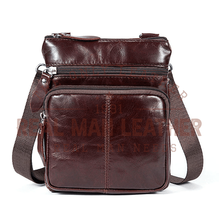 Angelo Genuine Leather Crossbody Bag - Real Man Leather