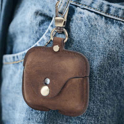 Retro Genuine Leather AirPods Case