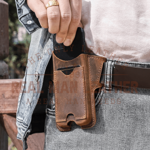 Blaise Leather Phone Waist Belt Purse