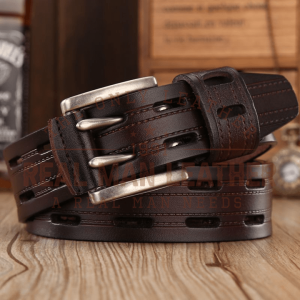 Remo Double Pin Buckle Genuine Leather Belt