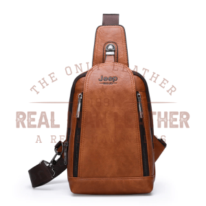 Jeep Travel Leather Messenger Bag
