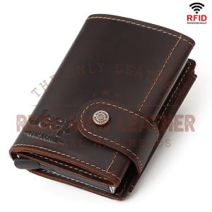 Jeep Leather Automatic Pop Up Credit Card Wallet
