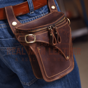 Retro Motorcycle Leather Belt Bag